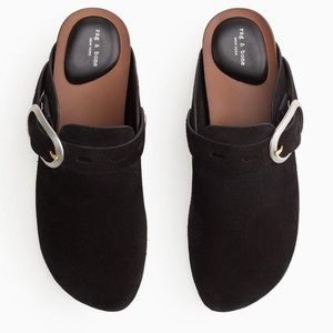 Rag & Bone Ansley Black Suede Slides - Sz 38/8